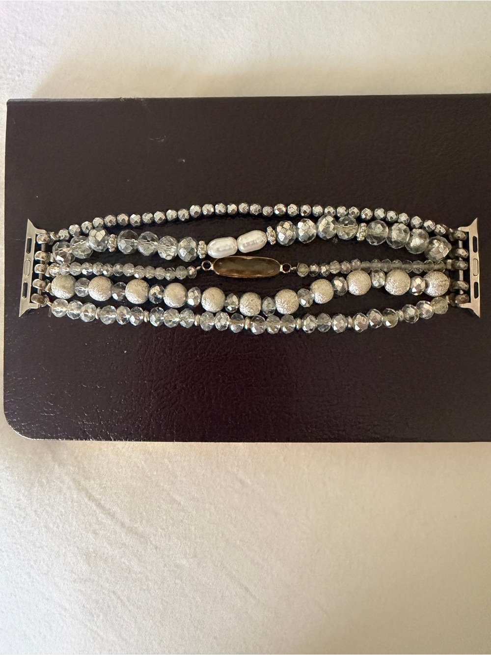 Cape Diablo Silver Beaded Multi-Strand Watch Bracelet Adapter